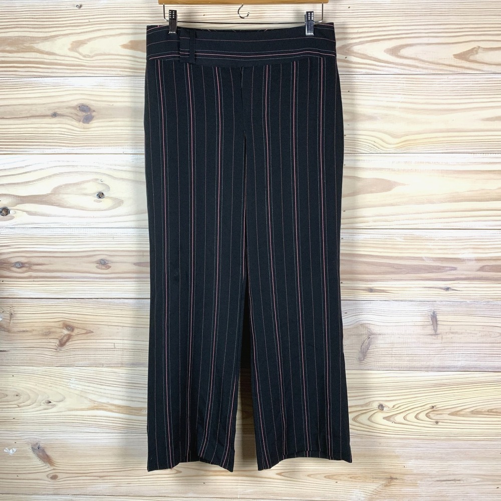 Vtg 90s A.BYER Pants Women 11 Wide Leg Pink Stripe Career Office Siren Corpcore